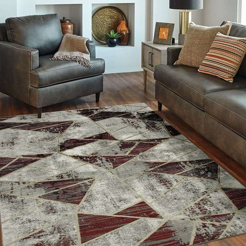 Star Modern Grey Triangle Rug