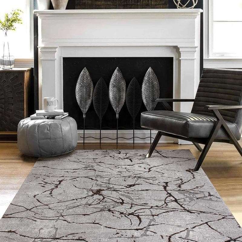 Star Modern Crack Grey Rug