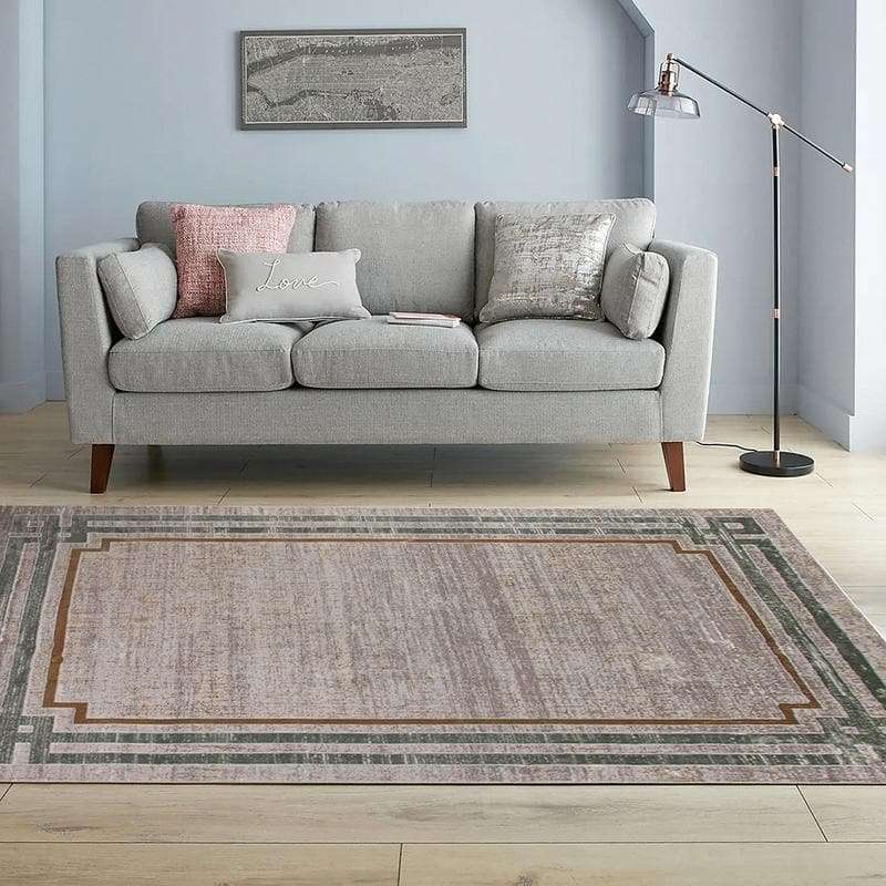 Star Modern Beige Frame Rug