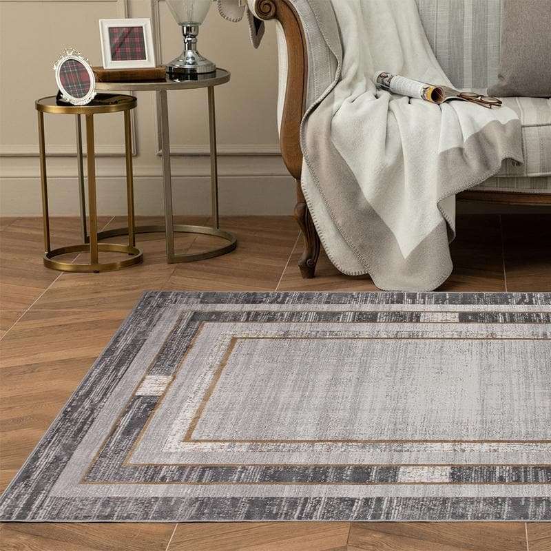 Star Modern Grey D Frame Rug