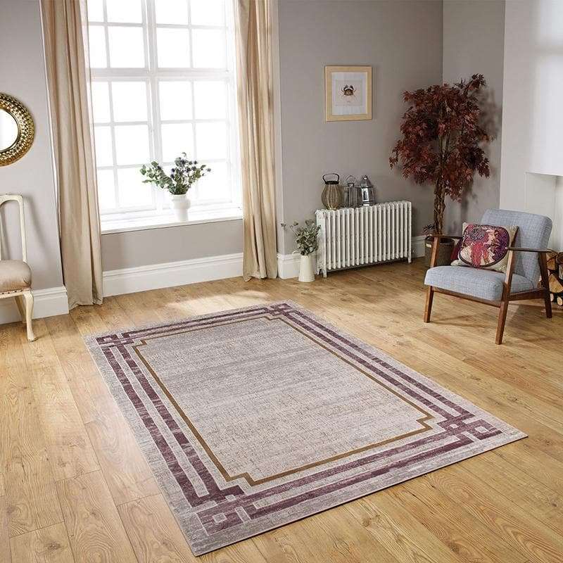 Star Modern Grey D Frame Rug