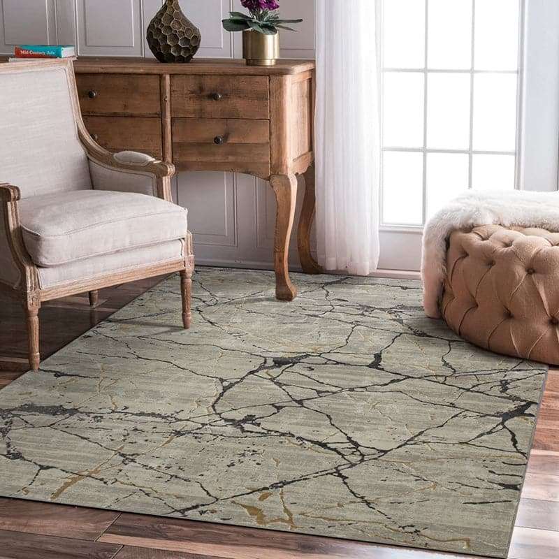 Star Modern Grey Soft Crack Rug