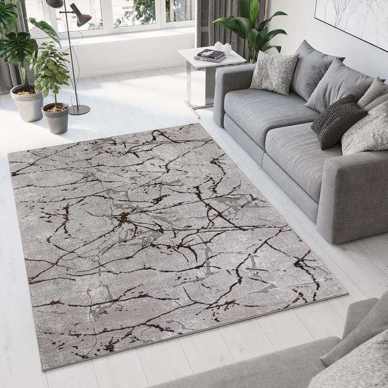 Star Modern Crack Grey Rug