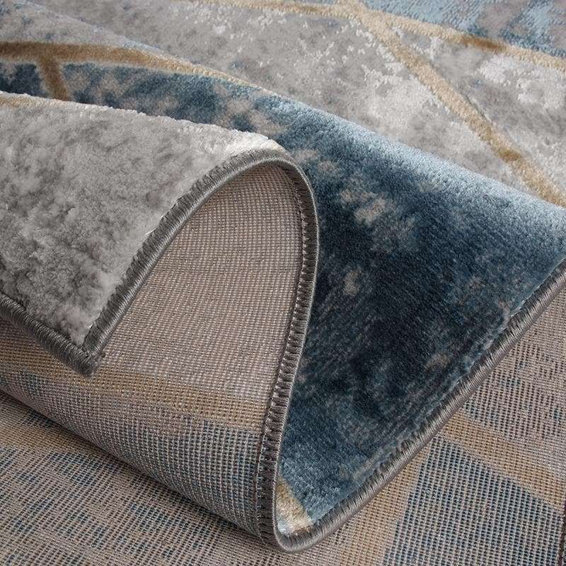 Star Modern Grey Navy Rug