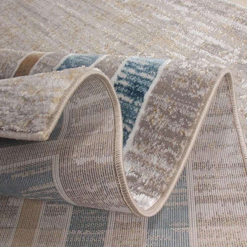 Star Modern Blue Frame Rug