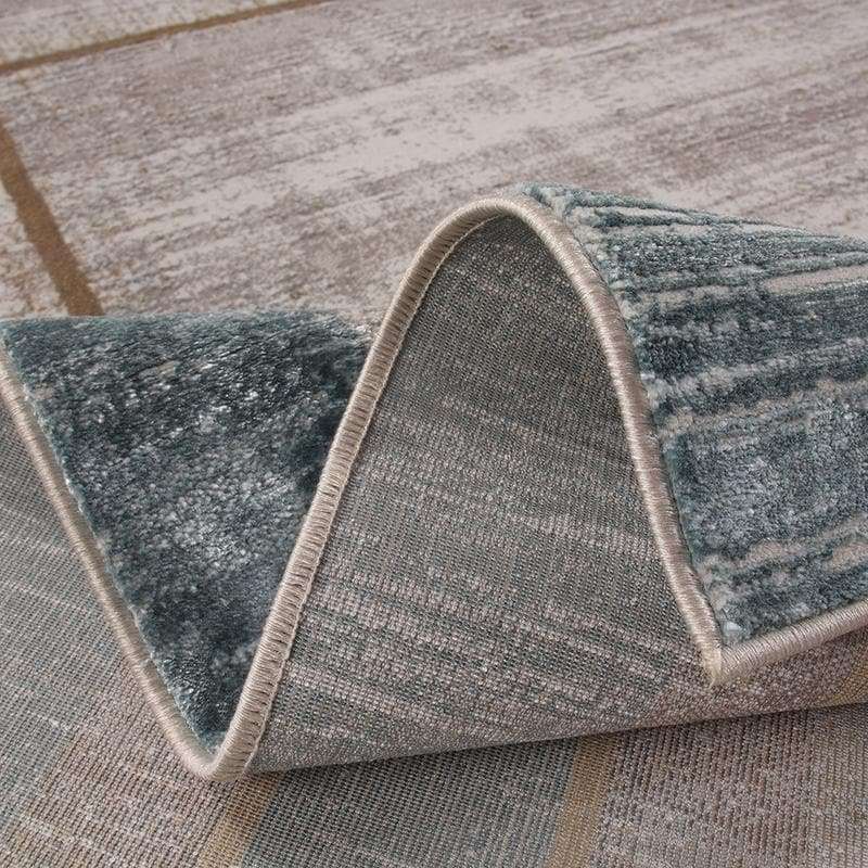 Star Modern Blue D Frame Rug