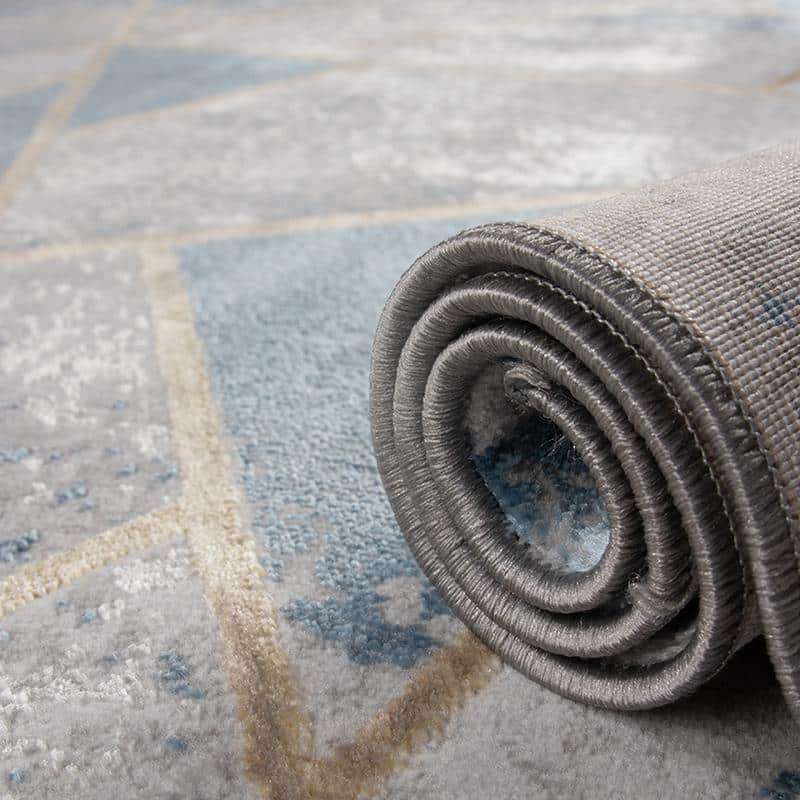 Star Modern Grey Navy Rug