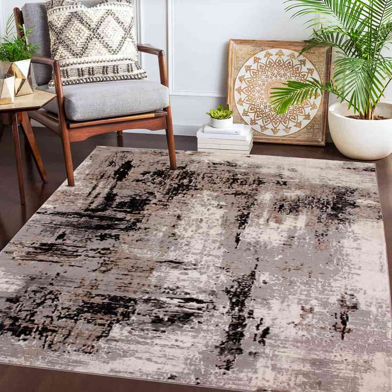 Diva Black Brush Rug