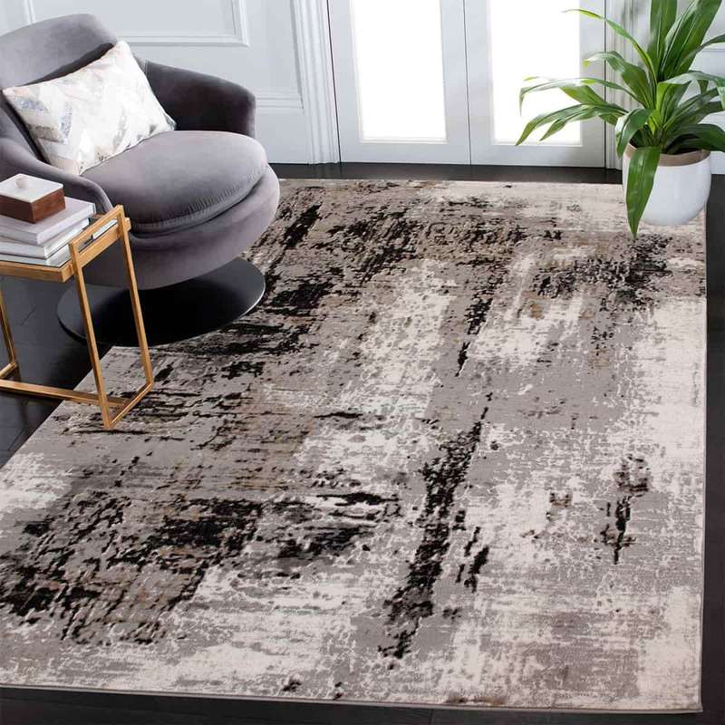 Diva Black Brush Rug