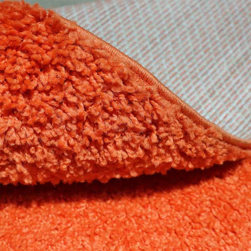 Halhal Polypropylene Shaggy Orange Rug 150x200