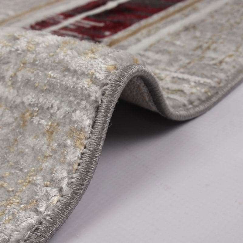 Star Modern Grey Wine Frame Rug