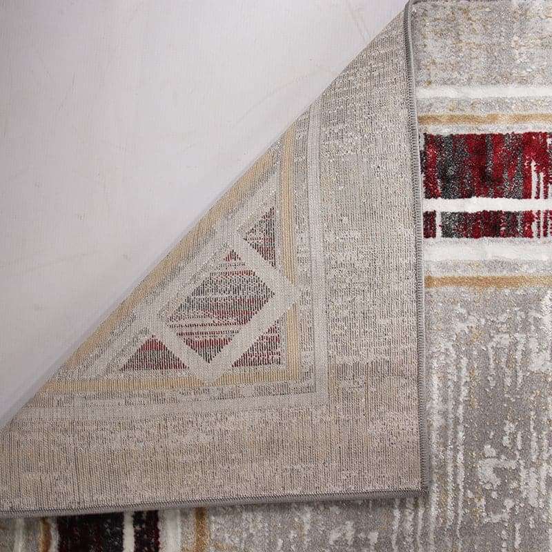 Star Modern Grey Wine Frame Rug