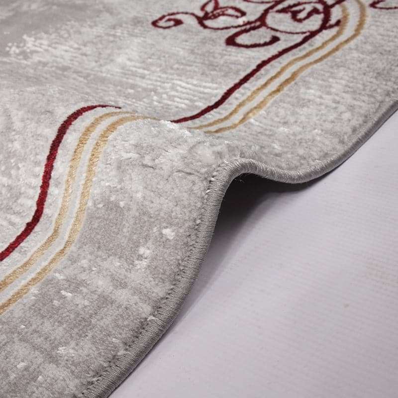 Star Modern Grey Red Pattern Rug