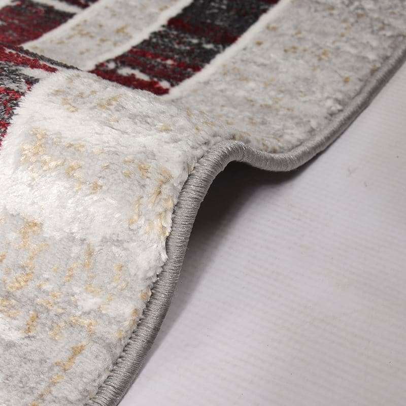 Star Modern Grey Bord Frame Rug