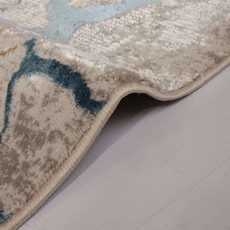 Star Modern Beige Blue Crack Rug