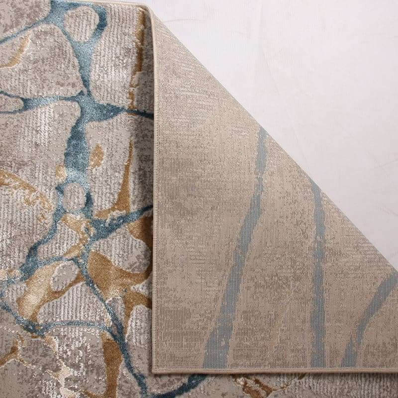 Star Modern Beige Blue Crack Rug