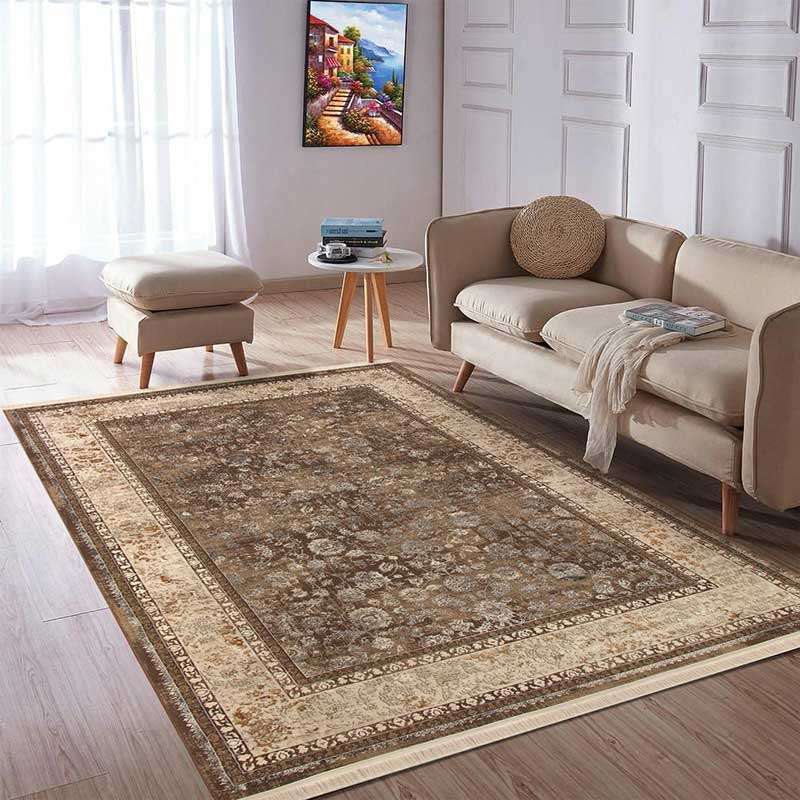 Tena Brown Frame Rug