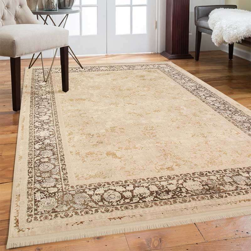Tena Cream Frame Rug