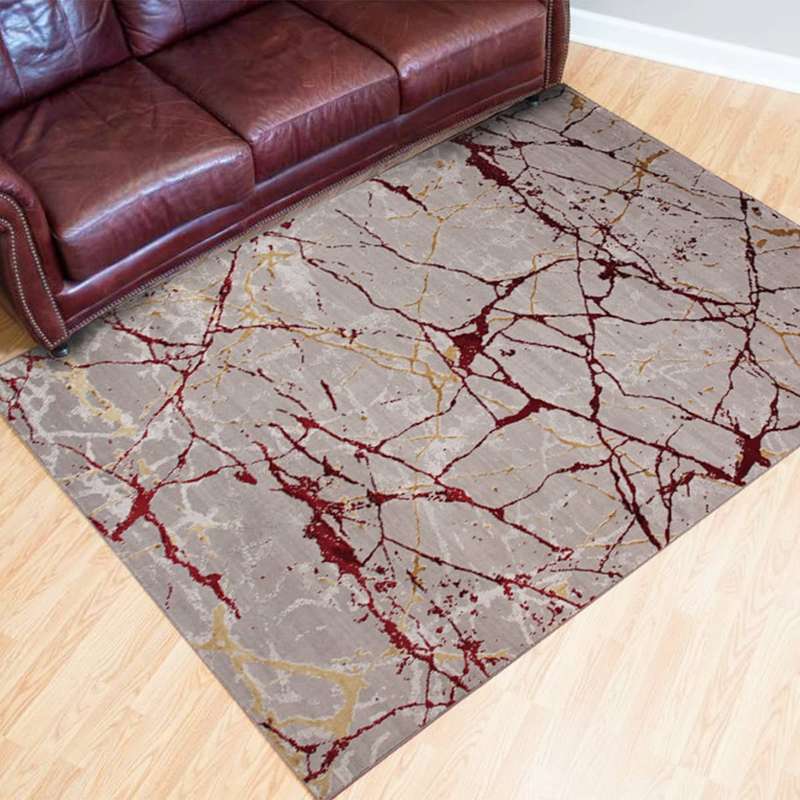 Star Slit Red Rug