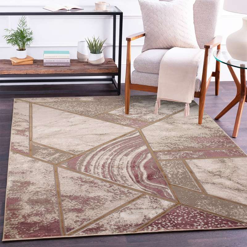 Star Wave Pink Rug
