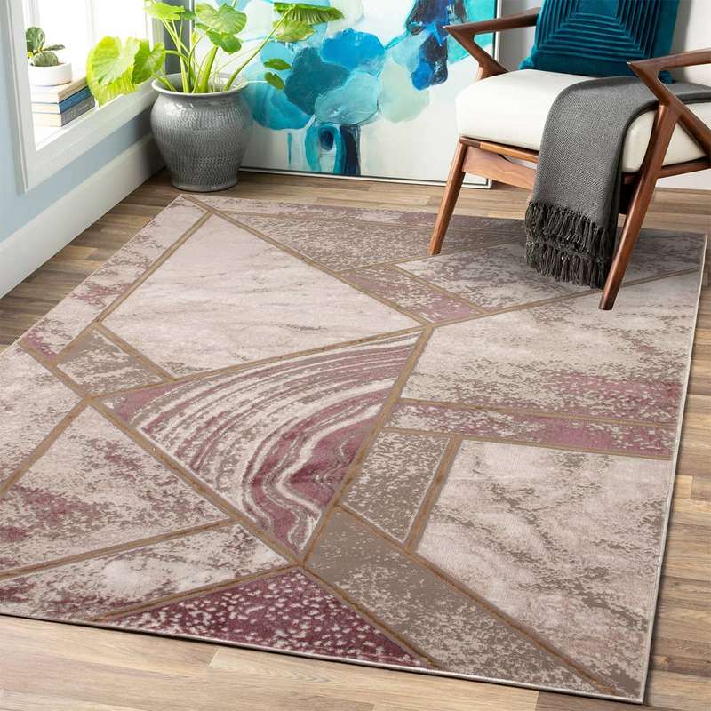 Star Wave Pink Rug