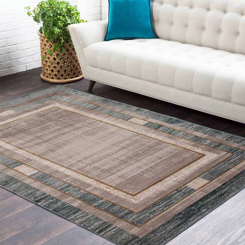 Star Frame Blue Rug