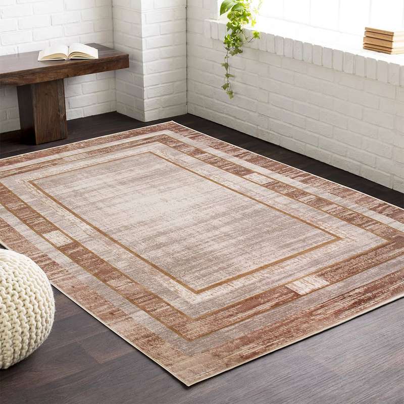 Star Frame Brown Rug