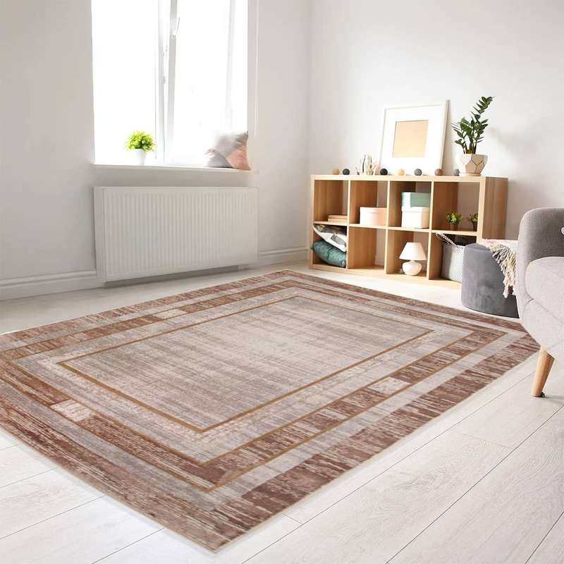 Star Frame Brown Rug