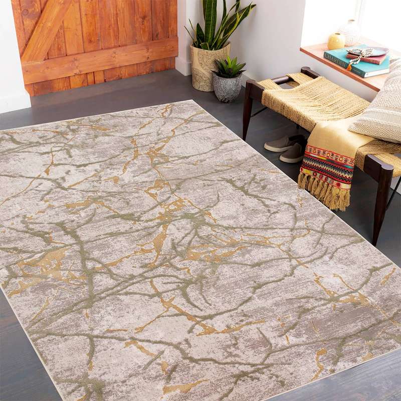 Star Slit Green Rug