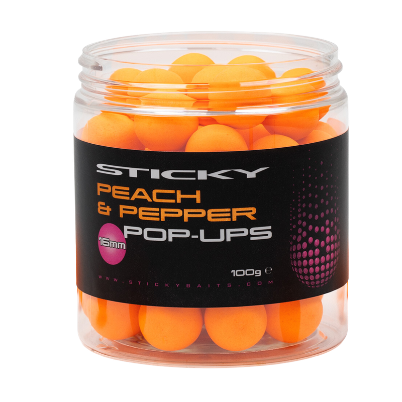 Sticky Baits Pop-Ups Peach & Pepper 12MM