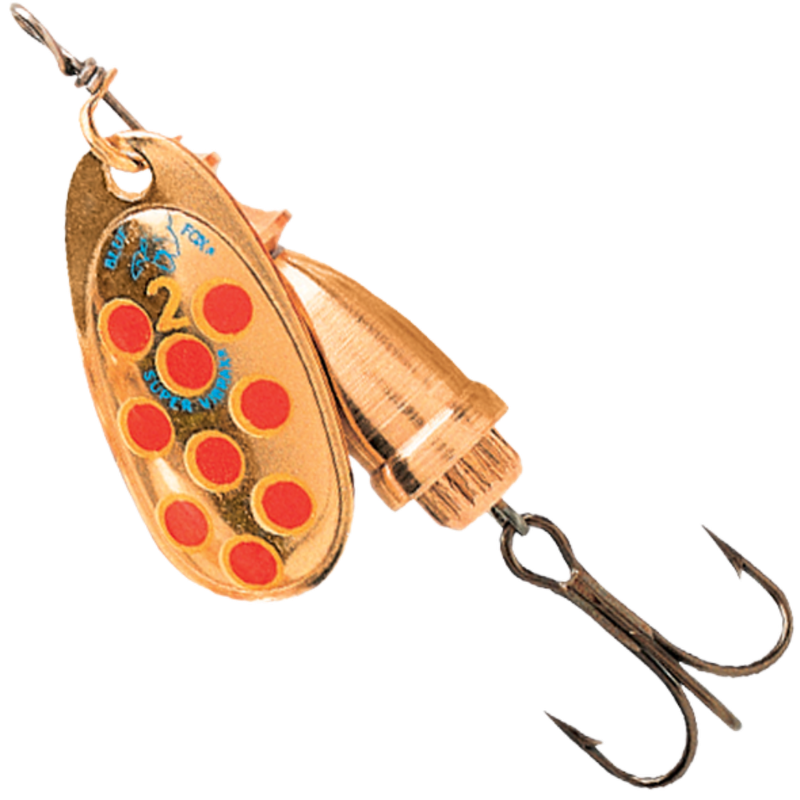 Blue Fox Vibrax Hot Pepper nr2 6g - Gold/ Red BFS2 GYR Spinner