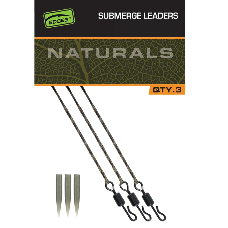 Fox Submerged Naturals Leaders 40LB X 3