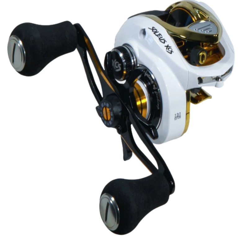 Favorite Reel Soleus XCS Casting Reel SLSW8XR 8.1:1 RH WHITE/GOLD
