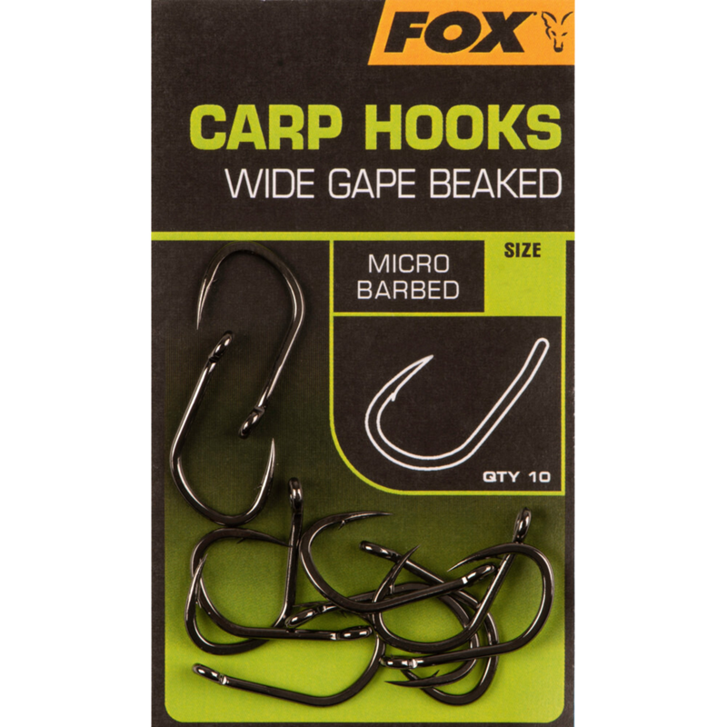 Fox Carp Hooks Wide Gape Beaked