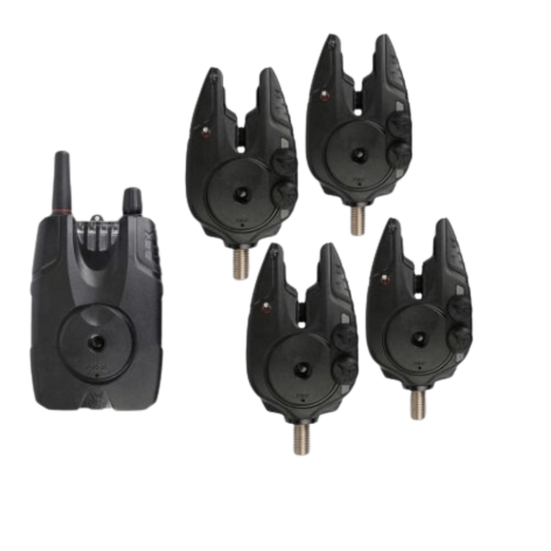 Fox Micron And Receiver 4 Rod Alarm Set