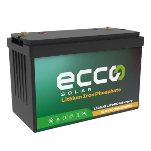 Ecco Solar 12V 100AH 1.28KWH Lithium-ion Battery L12100