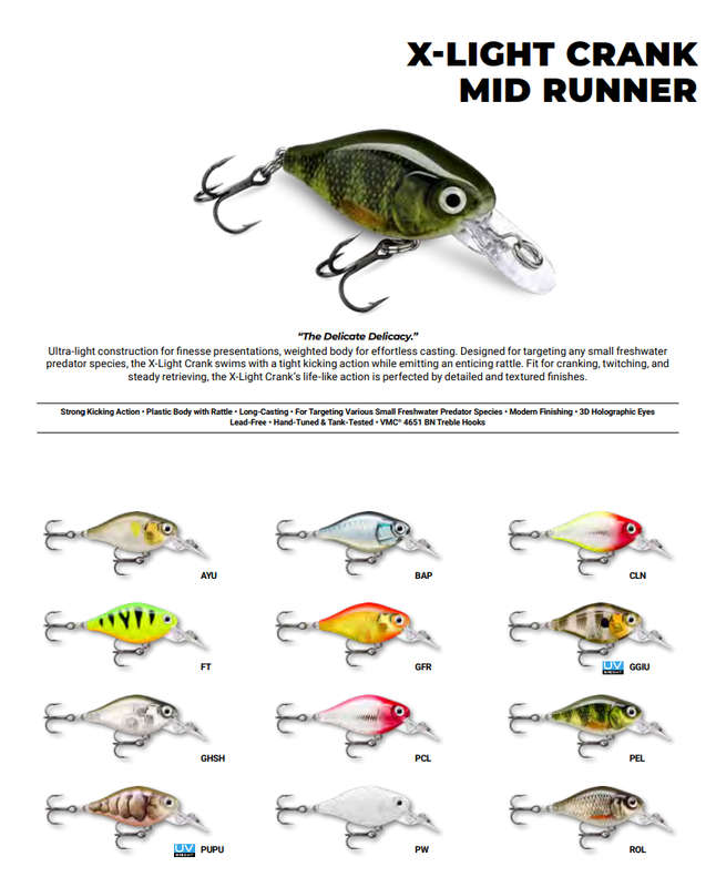 Rapala Finesse X-Light Crank Mid Runner 4G