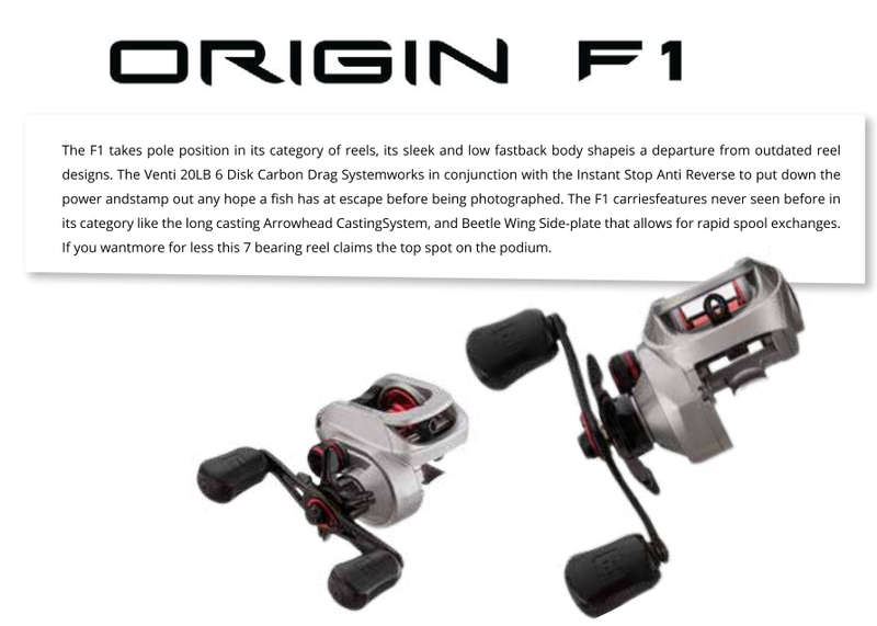 13 Fishing Origin F1 RH Baitcaster Reel