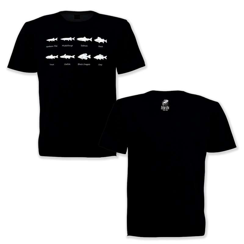 Fish On Short Crew Neck Short Sleeve T-Shirts