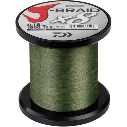 Daiwa J-Braid 20LB 1500M X8 Green