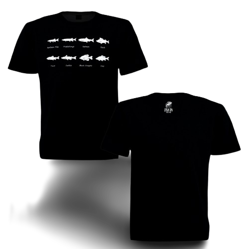 Fish On Short Crew Neck Short Sleeve T-Shirts