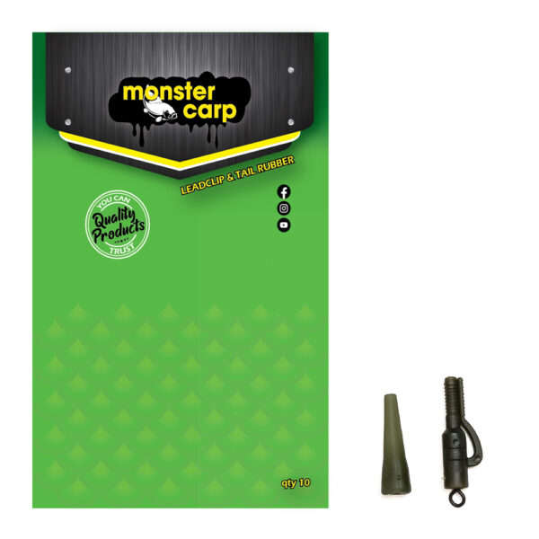 Lead Clip with Tale Rubber QTY 6 Monster Carp
