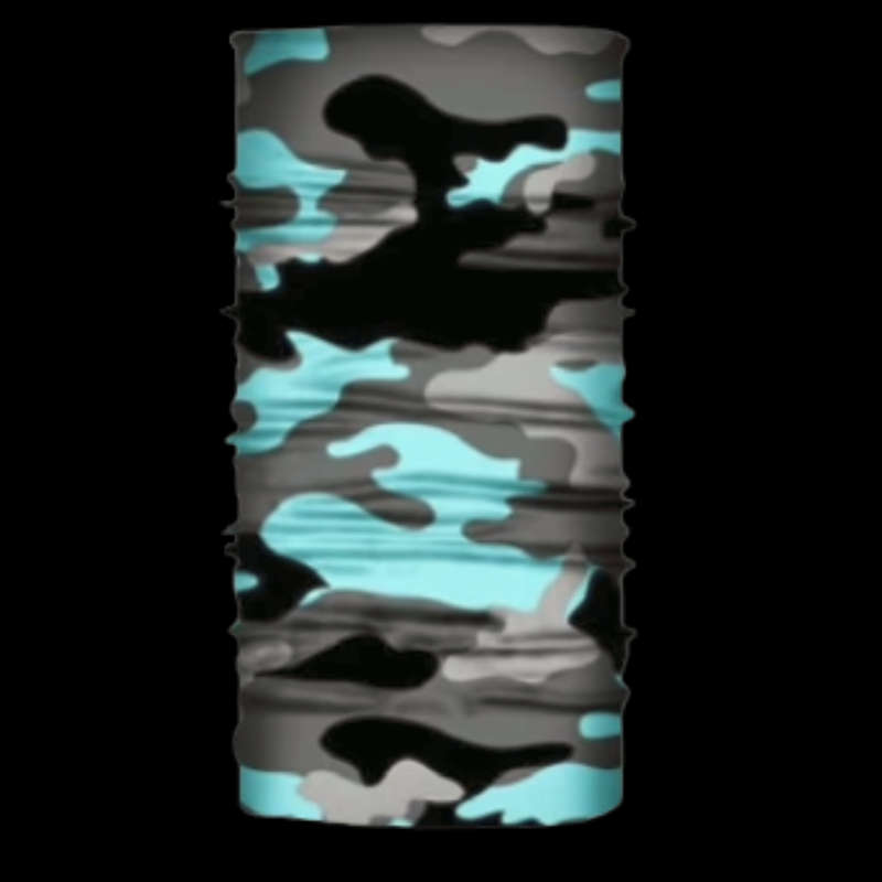 Sensation Neck Wrap Scarfs - BLUE GREY CAMO