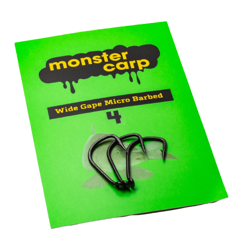 Wide Gape Micro Barbed Hooks - Monster Carp