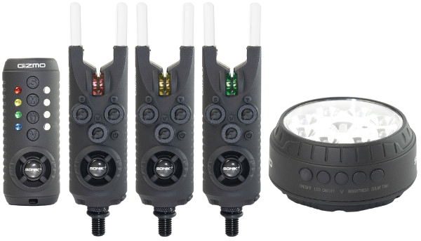 Sonik Gizmo 3+1 Alarm + Bivvy Lamp Set