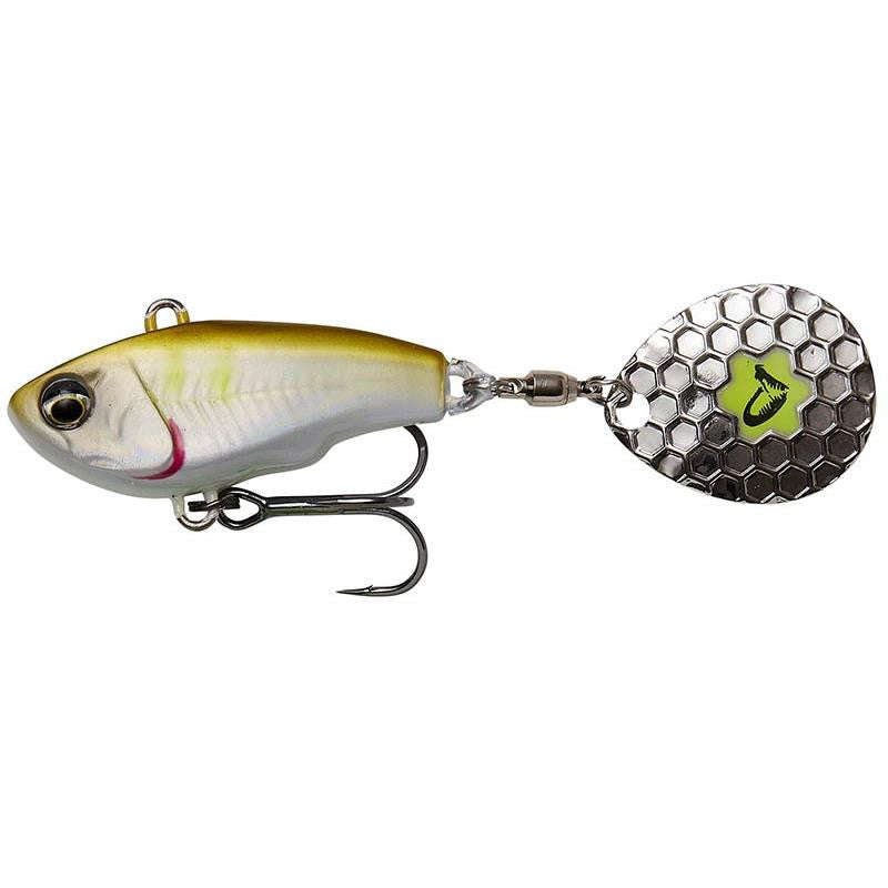 SAVAGE GEAR FAT TAIL SPIN SINKING WHITE SILVER - 5.5CM 9G / SINKING PERCH