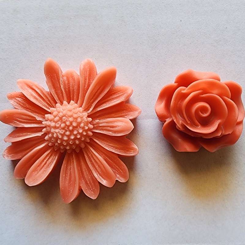 Candle Soft Color Dye Blocks - Coral Orange