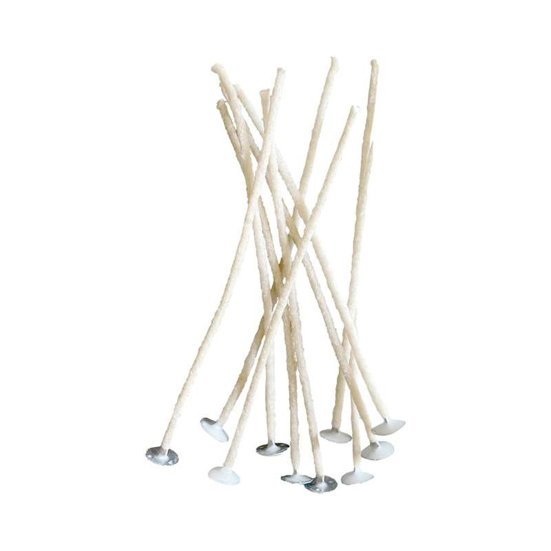 Handmade Pre-Waxed & Tabbed Candle Wicks - 1.5mm x 15cm - 20 Piece