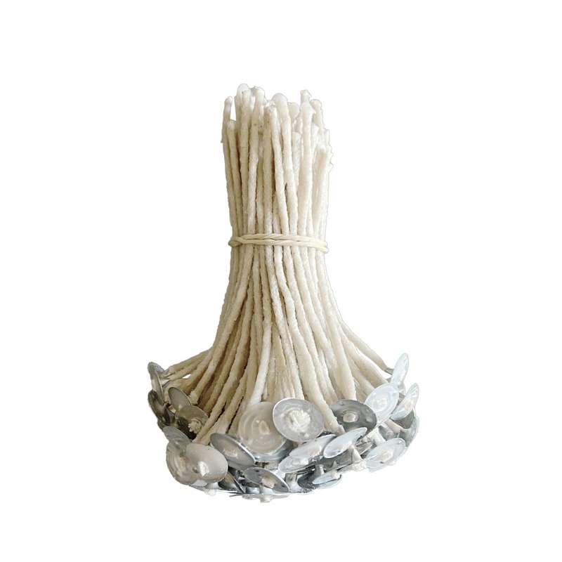 Handmade Pre-Waxed & Tabbed Candle Wicks - 2mm x 10cm - 100 Piece