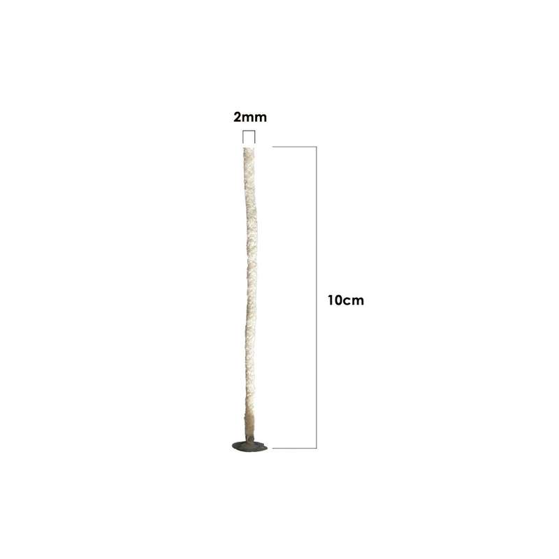 Handmade Pre-Waxed & Tabbed Candle Wicks - 2mm x 10cm - 100 Piece